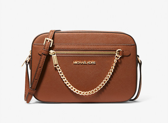 Жіноча сумка MICHAEL Michael Kors Jet Set Large Saffiano Leather Crossbody Bag (35S1GTTC7L) коричнева - Фото 1 Жіноча сумка MICHAEL Michael Kors Jet Set Large Saffiano Leather Crossbody Bag (35S1GTTC7L) коричнева - зображення 1