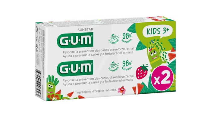 Зубная паста-гель GUM Kids для детей от 3-х лет двойная упаковка 2х50 мл - изображение 1