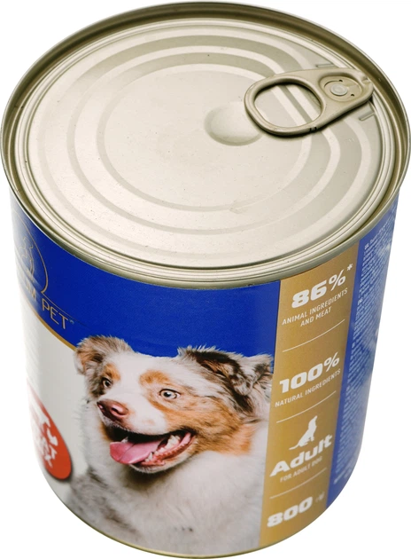 Паштет для дорослих собак Premium Pet М'ясне асорті, вологий корм консерва 800 г (Преміум Пет) - зображення 3