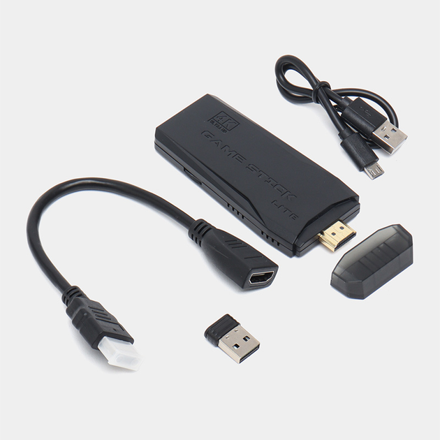 Безпроводная игровая приставка для телевизора Data Frog M8 64G 4К HDMI консоль Game Stick Lite с двумя беспроводными джойстиками 10000 игр Dendy Sega Game Boy Nintendo PlayStation 1 Retro - изображение 3