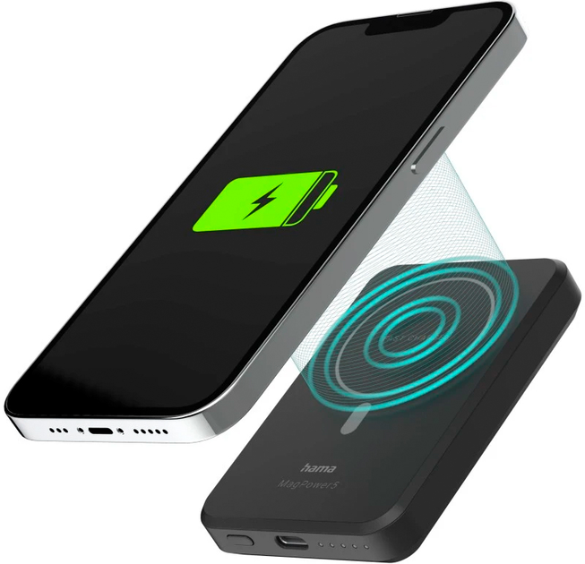 УМБ Hama MagPower5 5000 mAh 10W Black (4047443498021) - зображення 6
