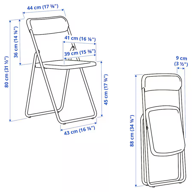 Складной стул VIHALS IKEA 305.691.04 - изображение 6