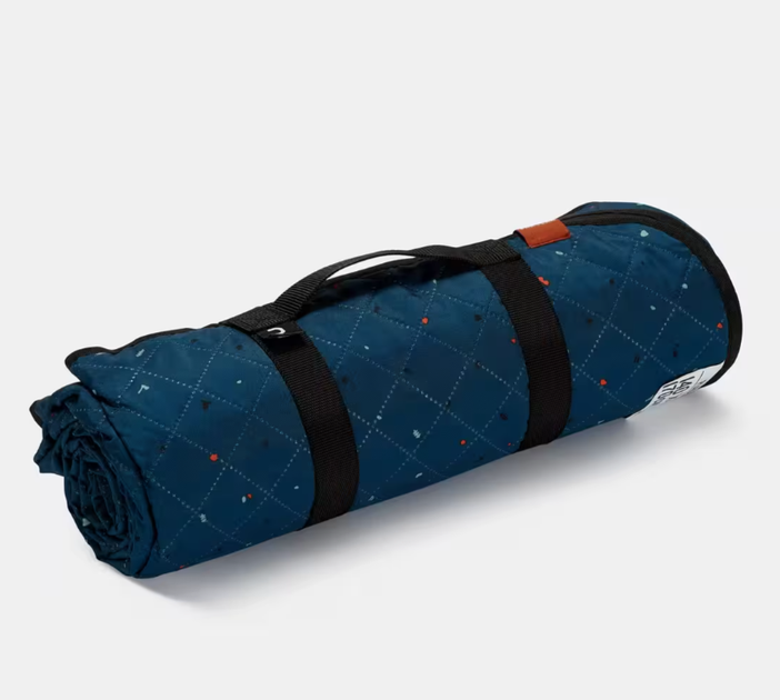 Покрывало/Коврик для Кемпинга QUECHUA 140 x 170 см Водоотталкивающие Comfort Синий - изображение 2