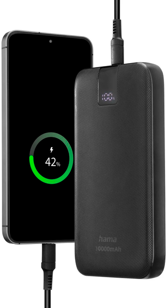Powerbank Hama PD 10 10000 mAh 20W Anthracite (4047443514806) - obraz 5