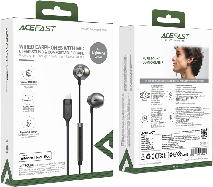Навушники Acefast L1 Black (6974316282624) - зображення 5