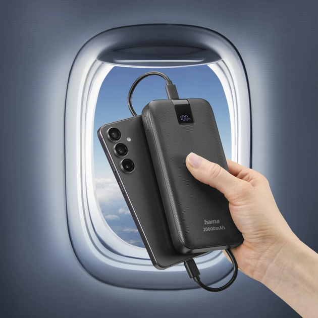 Powerbank Hama PD 20 20000 mAh 20W Anthracite (4047443514813) - obraz 8