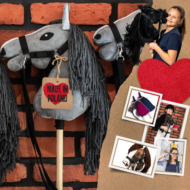 Кінь на палиці Hobby Horse Skippi З вуздечкою і віжками A5 Сірий (5906361450674) - зображення 3