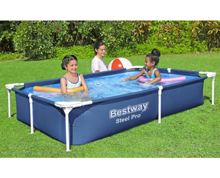 Детский прямоугольный каркасный бассейн Bestway 56401 Steel Pro Размер 221x150х43 см - изображение 4