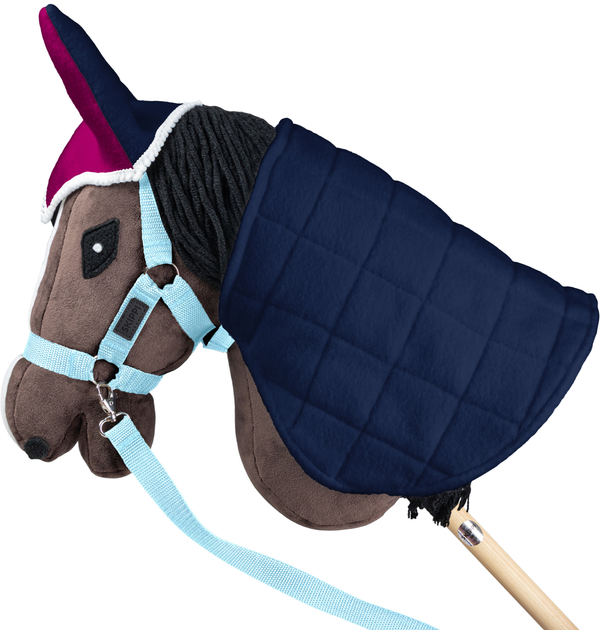 Akcesoria dla konia Hobby Horse Skippi Kantar, wodze, 2 wymienne futerka Błękitny (5906361451046) - obraz 5