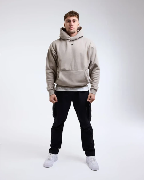 Худі BOXRAW Strike Oversized S Бежеве - Фото 2 Худі BOXRAW Strike Oversized S Бежеве - зображення 2