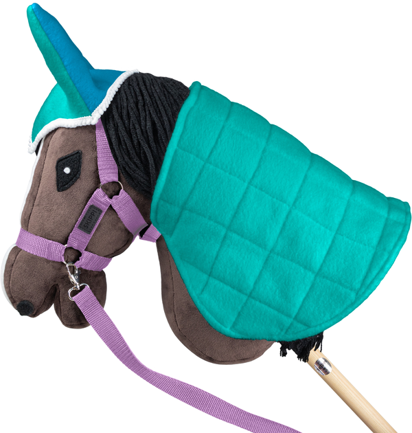 Akcesoria dla konia Hobby Horse Skippi Kantar, wodze, 2 wymienne futerka Lawendowy (5906361451039) - obraz 4