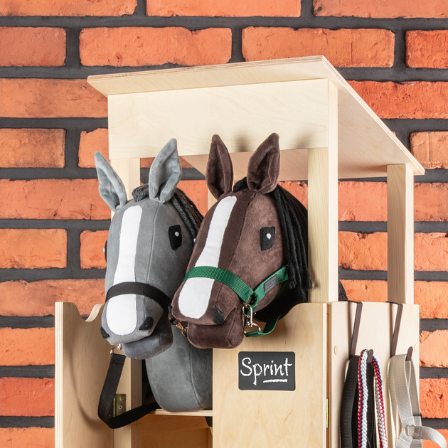 Akcesoria dla konia Hobby Horse Skippi Kantar, wodze, 2 wymienne futerka Ciemny zielony (5906361451077) - obraz 6