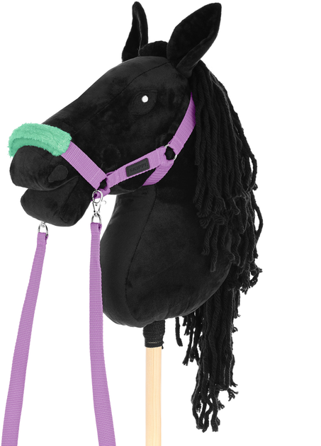 Akcesoria dla konia Hobby Horse Skippi Kantar, wodze, 2 wymienne futerka Lawendowy (5906361451039) - obraz 6