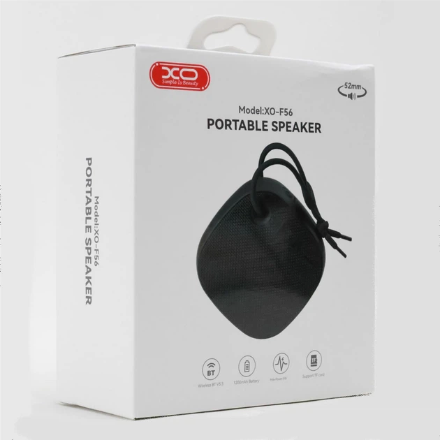 Портативная колонка XO F56 5W Black (F56.black) - Фото 3 Портативная колонка XO F56 5W Black (F56.black) - изображение 3