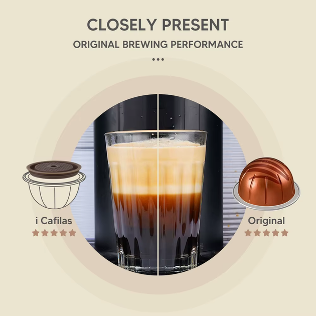Многоразовая крышка на оригинальную капсулу для кофеварки Nespresso Vertuo Next, Vertuoline от ICafilas - изображение 6