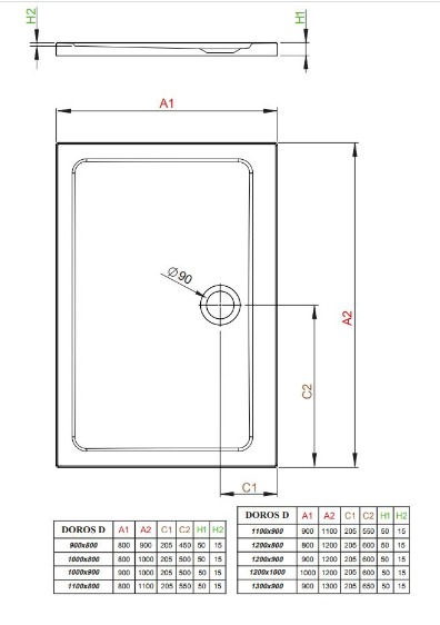 Душевой поддон RADAWAY Doros D 120x80 SDRD1280-01 - изображение 2