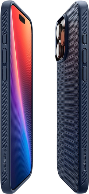 Etui Spigen Liquid Air do Apple iPhone 16 Navy Blue (8809971230902) - obraz 5