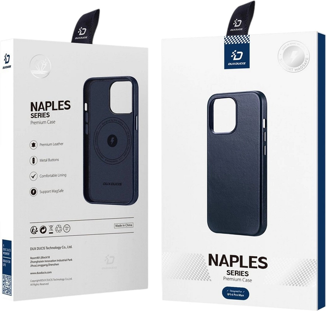 Etui Dux Ducis Naples do Apple iPhone 14 Pro Dark Blue (6934913034699) - obraz 5