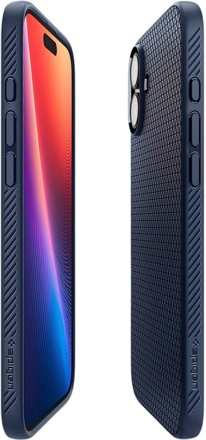 Etui Spigen Liquid Air do Apple iPhone 16 Pro Max Navy Blue (8809971229258) - obraz 5