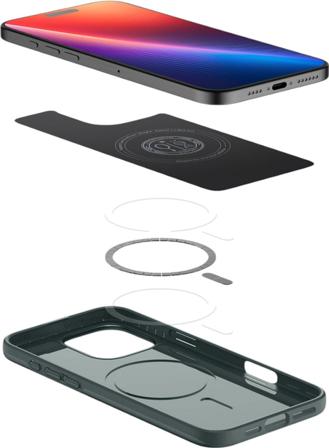 Etui Spigen Thin Fit MagFit do Apple iPhone 16 Pro Max Abyss Green (8809971229173) - obraz 6