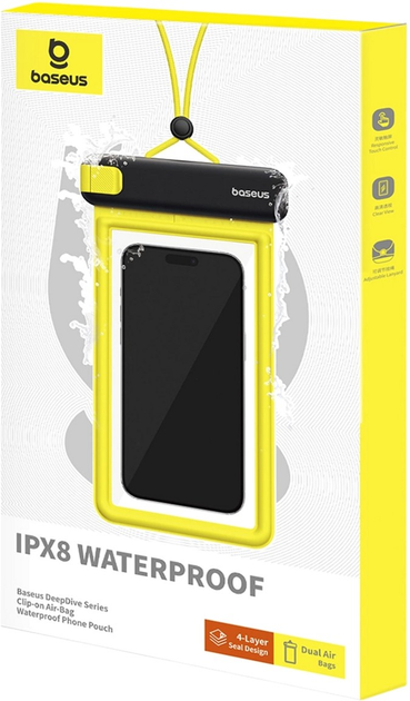 Підводний бокс Baseus DeepDive універсальний White-Yellow (6932172658441) - зображення 5