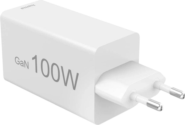 Ładowarka Hama Mini GaN PD/QC 2 x USB-C, 1 x USB-A 100W White (4047443514073) - obraz 4