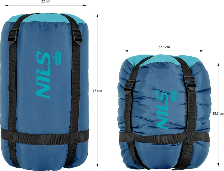 Спальний мішок Nils Camp NC2008 Розмір L Blue-Light Blue (5907695544763) - зображення 11