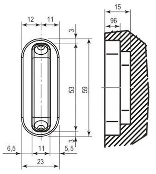 Ответная планка AGB Pоlaris ХТ Minimal Матовая латунь (B02402.05.23) - Фото 2 Ответная планка AGB Pоlaris ХТ Minimal Матовая латунь (B02402.05.23) - изображение 2