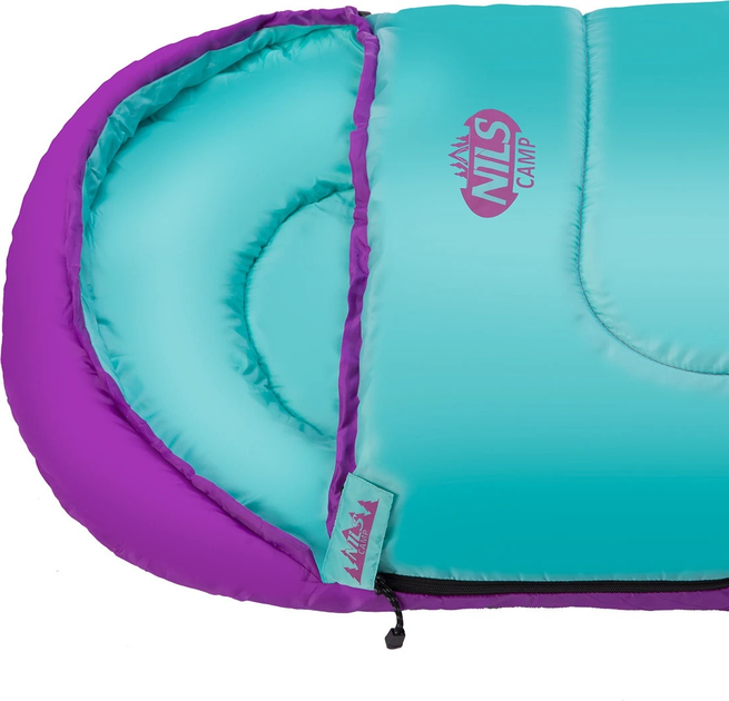 Śpiwór Nils Camp NC2008 kempingowy Rozm. M Purple-Turquoise (5907695598049) - obraz 13