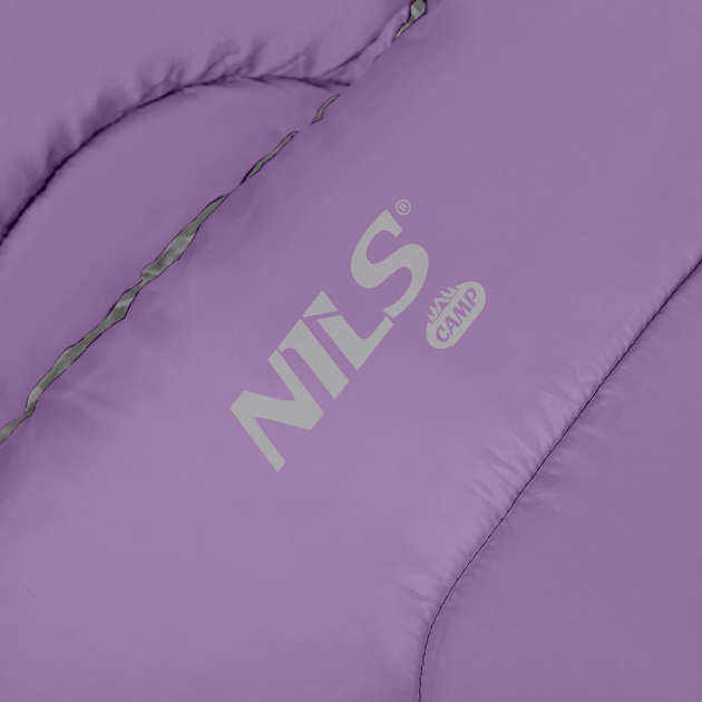 Спальний мішок двомісний Nils Camp NC2008 Розмір M Grey-Purple (5907695544732) - зображення 10