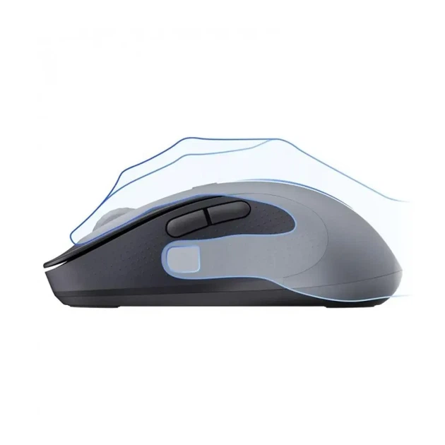 Мышка беспроводная Baseus F02 Ergonomic Wireless Mouse 2.4G/Bluetooth 5.2, 4000 dpi портативная эргономичная компьютерная мышь - изображение 5