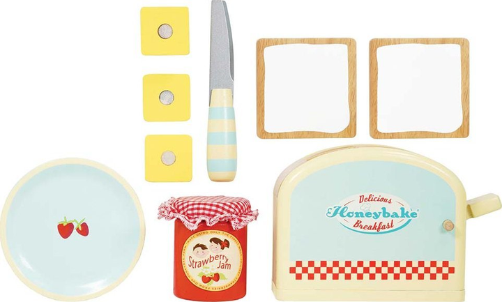 Drewniany zestaw do zabawy Le Toy Van Honeybake Toster Set (5060023412872) - obraz 3