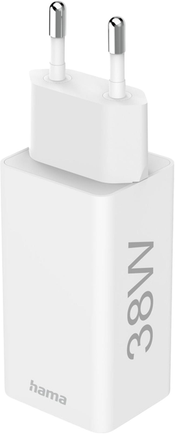Ładowarka Hama Mini PD/QC 1 x USB-C, 1 x USB-A 38W White (4047443489517) - obraz 3