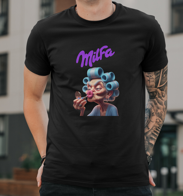 Мужская футболка B&C Collection с принтом Milfa Милфа 2, XL Черный - Фото 1 Мужская футболка B&C Collection с принтом Milfa Милфа 2, XL Черный - изображение 1