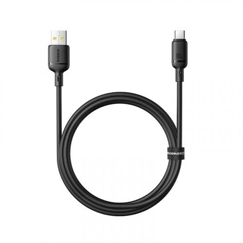 Кабель Baseus Silky Series USB to Type-C 100W 1m Black - Фото 2 Кабель Baseus Silky Series USB to Type-C 100W 1m Black - изображение 2