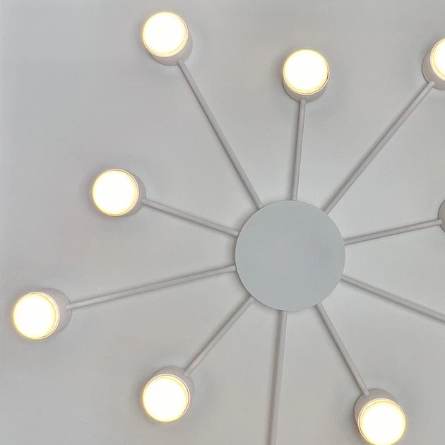 Люстра потолочная LUMINARIA RAY SLIM 10xGX53 WHITE 220V IP20 (6951635239522) - Фото 5 Люстра потолочная LUMINARIA RAY SLIM 10xGX53 WHITE 220V IP20 (6951635239522) - изображение 5