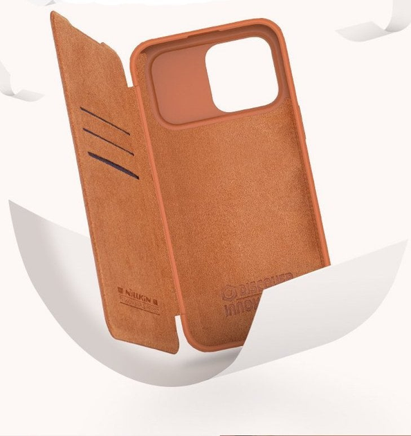 Etui z klapką Nillkin Qin Leather Pro Case do Apple iPhone 14 Pro Max Brown (6902048249028) - obraz 5