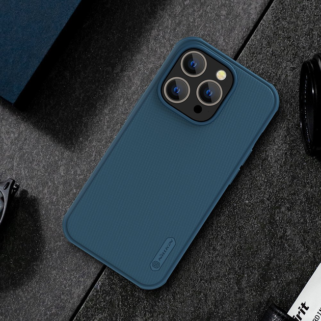 Панель Nillkin Super Frosted Shield Pro Magnetic Case для Apple iPhone 14 Pro Max MagSafe Blue (6902048248281) - зображення 8