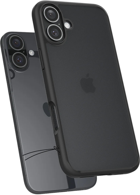 Etui Spigen Ultra Hybrid do Apple iPhone 16 Black (ACS08200) - obraz 4