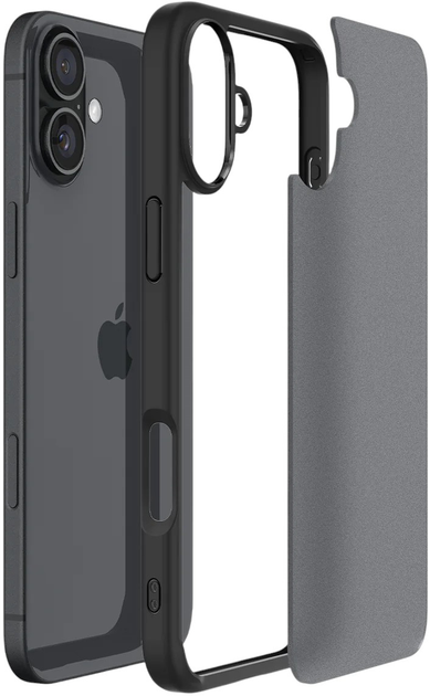 Etui Spigen Ultra Hybrid do Apple iPhone 16 Black (ACS08200) - obraz 7