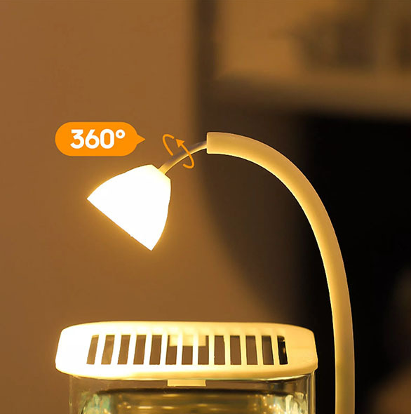 Аквариум маленький со встроенной LED-лампой в форме цветка 24.5 х 15 х 10 см и с декором - Фото 2 Аквариум маленький со встроенной LED-лампой в форме цветка 24.5 х 15 х 10 см и с декором - изображение 2