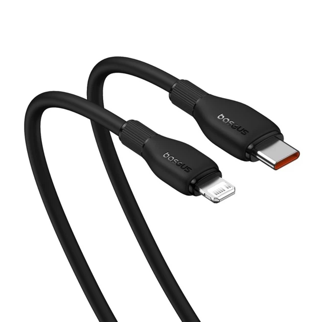 Кабель Baseus Pudding Series Fast Charging Cable Type-C to iP 20W 1.2m Cluster Black (P10355701111-00) - Фото 4 Кабель Baseus Pudding Series Fast Charging Cable Type-C to iP 20W 1.2m Cluster Black (P10355701111-00) - зображення 4
