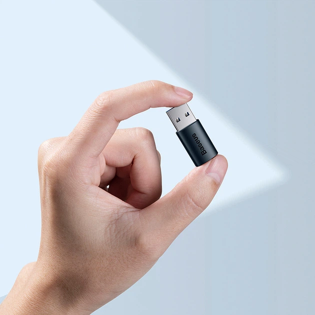 Адаптер Baseus Ingenuity Series Mini OTG Adaptor USB 3.1 to Type-C Blue (ZJJQ000103) - зображення 8