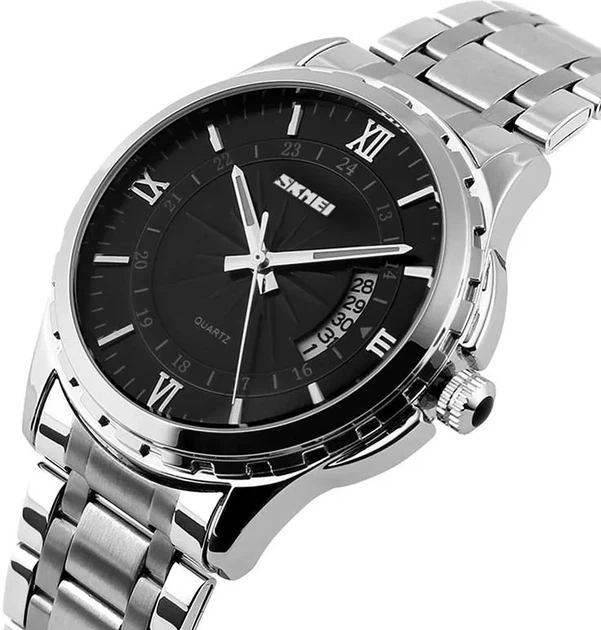 Мужские часы Skmei 9069SIBK Silver-Black – купить онлайн на ROZETKA