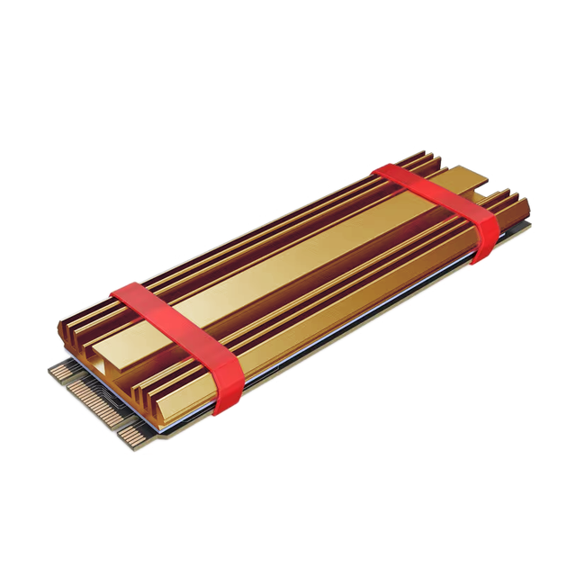 Радиатор охлаждения Teucer для SSD M.2 NVMe 2280 для PS5 PC ноутбука золотистый - изображение 3