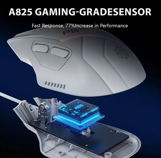 Проводная игровая мышь Inphic PG1 DPI 12800 эргономичный дизайн и макропрограммирование/RGB-подсветка - Фото 4 Проводная игровая мышь Inphic PG1 DPI 12800 эргономичный дизайн и макропрограммирование/RGB-подсветка - изображение 4
