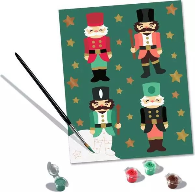Картина за номерами Ravensburger CreArt Christmas Nutcracker Delight 23893 (4005556238934) - зображення 6