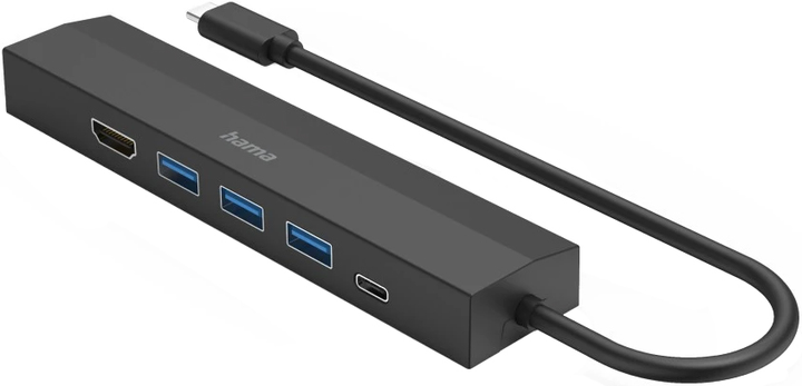 Hub USB Hama Multiport 6-in-1 3 x USB-A + USB-C + HDMI + LAN Black (4047443505484) - obraz 7