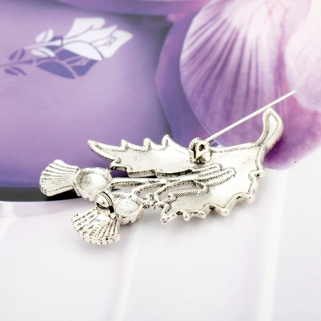 Брошь унисекс BROCHE бижутерия Цветы Чертополох серебристая BRSF112720 - Фото 3 Брошь унисекс BROCHE бижутерия Цветы Чертополох серебристая BRSF112720 - изображение 3
