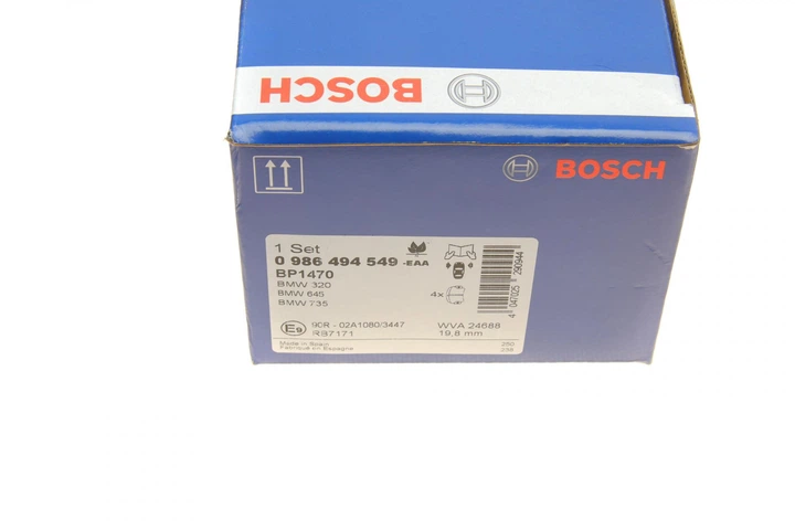 Колодки гальмівні передні BMW 5 F10/F11/6 F06/F12/F13 09-16 - 0 986 494 549 BOSCH - зображення 9
